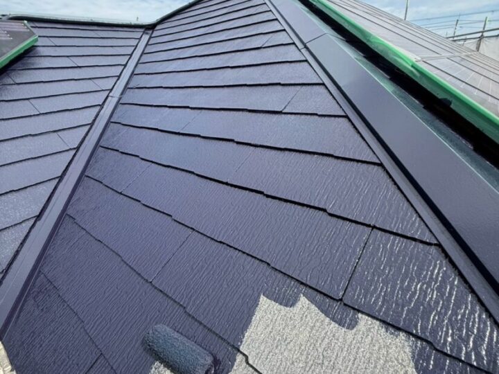 屋根塗装　下塗り