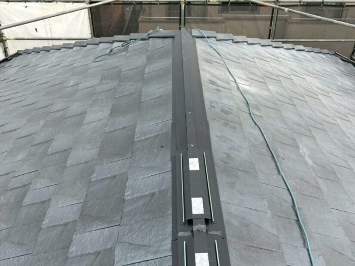 屋根葺き替え工事　棟板金